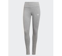 adidas Mujer ESSENTIALS HIGH-WAISTED LOGO LEGGINGS, Medium Grey Heather / White, M