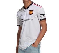 adidas Manchester United - Camiseta auténtica exterior 2022/2023, blanco, S