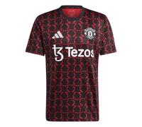 adidas Manchester United - Camiseta prepartido para hombre, color rojo y negro, Negro , L