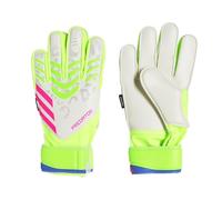 adidas Match Predator Fingersave - Guantes de portero unisex para adultos, color limón/blanco/rosa lúcido, talla 3