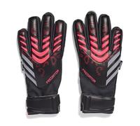 adidas Match Predator Fingersave - Guantes de portero unisex para adultos, color negro y rojo brillante, talla 5