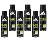adidas Men Pure Game - Desodorante corporal en spray para hombre, frescura intensa, protección duradera contra olores y sudor con 48 horas de protección contra la sudoración intensa y el olor corporal