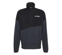 adidas Hombre Terrex Multi Climawarm Fleece Anorak Sweatshirt, Black/Carbon, XXL