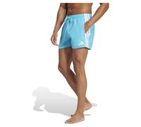 adidas Men's Bañador 3-Inch 3 Bandas, Lucid Cyan/White
