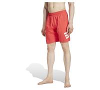 Bañador adidas 8-Inch 3 bandas rojo blanco - S