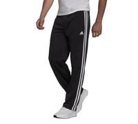 adidas Men's Big & Tall Essentials Warm-Up Open Hem 3-Stripes Tracksuit Bottoms, Black/White, XX-Large/Tall
