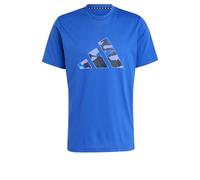 adidas Men's - Camiseta con logotipo gráfico Tren Essentials Camo, azul, XS