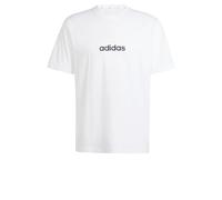 Adidas Camiseta Essentials Linear – básica manga corta con logotipo lineal – Hombre Talla L Blanco