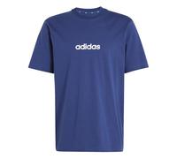 Adidas Camiseta Hombre Essentials Linear Single Jersey Azul oscuro/Blanco XL