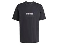 Adidas Camiseta Essentials Linear Single Jersey para hombre Negro/Blanco M
