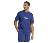 adidas Men's Camiseta Essentials Linear Single Jersey, Dark Blue/White, 3XL