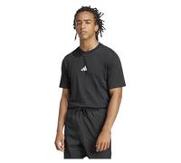 adidas Men's Camiseta Essentials Small Logo Single Jersey, Black/White, 3XL