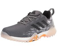 Adidas Men's CODECHAOS Spikeless Golf Shoes, Grey Four/Core Black/Orange Rush, 12
