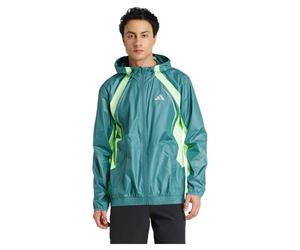 adidas Men's Cortavientos Tech Apparel, Preloved Teal/Lime Burst, L