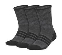 Adidas Men's Cushioned X 4 3-Pack Crew, Calcetines de tripulación Hombre, Negro Onix Grey, Large