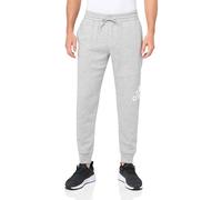 Adidas Men's Essentials Fleece Tapered Cuff Big Logo Pants, Medium Grey Heather