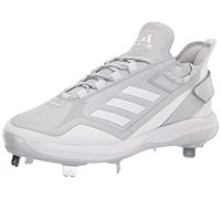 adidas Men's Icon 7 Boost Baseball Shoe, Team Light Grey/White/Silver Metallic, 7