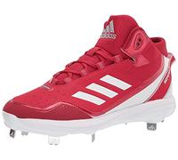 adidas Men's Icon 7 Mid Baseball Shoe, Team Power Red/White/Silver Metallic, 11.5