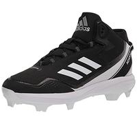 adidas Men's Icon 7 Mid TPU Baseball Shoe, Black/Silver Metallic/White, 11.5
