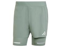 adidas Men's Pantalón Corto Ultimate Running Reflective 2-in-1, Silver Green