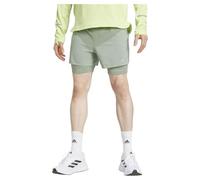 adidas Men's Pantalón Corto Ultimate Running Reflective 2-in-1, Silver Green, XL