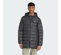 adidas Men's Parka Essentials Climawarm 3-Stripes Light Down Hooded, Black, L