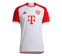 adidas Men's Soccer Bayern Munich 23/24 Home Jersey (as1, Alpha, l, Regular, Regular) White/Red