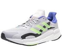 adidas Men's Solar Boost 3 Running Shoe, Halo Silver/Signal Green/Sonic Ink, 6.5