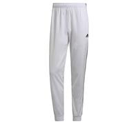 adidas Men's Standard Essentials Warm-Up Slim Tapered 3-Stripes Tracksuit Bottoms, White/Black, Large