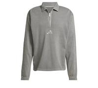 Sudadera con media cremallera con efecto desgastado de tejido de rizo All SZN gris L