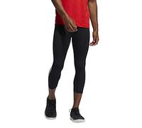 adidas mens TechFit 3-Stripes 3/4 Tights Black Medium