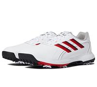 adidas Men's Traxion LITE MAX Wide Golf Shoes, Footwear White/Core Black/Vivid Red, 7