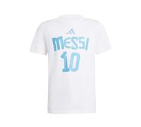 adidas Messi - Camiseta gráfica con Nombre y número para niños, Blanco, 7-8 aos