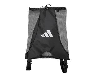 adidas Mochila de malla para boxeo, karate, judo, taekwondo, kickboxing, BJJ, gimnasio, entrenamiento, bolsa negra con cordón, Negro, 45*50cm
