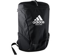 adidas mochila deportiva de poliéster reciclado, negro/blanco, S | Capacidad de aprox. 21 litros, logotipo de adidas en la parte delantera y el tirante, para entrenar y para el día a día