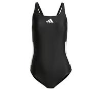 adidas Mujer 3 Stripes C-Back Swimsuit, Black/White, 36