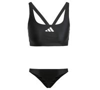 adidas Mujer 3 Stripes V-Back Bikini, Black/White, 44