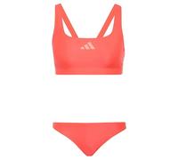 adidas Mujer 3 Stripes V-Back Bikini Swimwear, Solar Turbo/Frozen Turbo, 40
