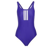 adidas Mujer 3 Stripes V-Back Swimsuit Swimwear, Collegiate Purple/White, 46