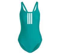 adidas Mujer 3 Stripes V-Back Swimsuit Swimwear, Equipment Green/White, 44