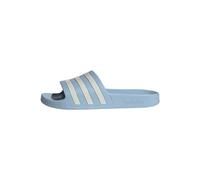 adidas Mujer Adilette Aqua Slides, Glow Blue / Zero Metalic / Zero Metalic, 44.5 EU