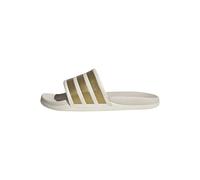 adidas Mujer Adilette Comfort 2.0 Slides Sandal, Off White/Gold Met./Chalk White, 42 EU