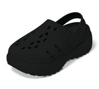 adidas Mujer Adilette Platform Clog Sandal, Core Black/Core Black/Core Black, 43 EU