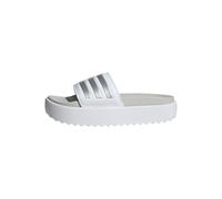 adidas Mujer Adilette Platform Slides, Cloud White/Zero Metalic/Grey One, 38 EU