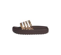 adidas Mujer Adilette Platform Slides, Shadow Brown/Cloud White/Magic Beige, 43 EU