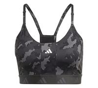 adidas Mujer Aeroreact Bajo impacto sujetadora deportivos, Grey Five/Carbon, M