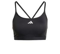 adidas Mujer AeroReact Training 3Stripes Bra, Black, M