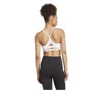 adidas Mujer AeroReact Training Bra, White, XS
