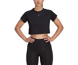 adidas Mujer AEROREADY Train Essentials 3 Bar Logo Crop Tee, black, L