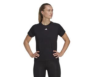 Adidas Mujer AEROREADY Train Essentials Minimal Branding Crewneck tee, Black, L